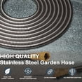 thumbnail image 2 of FangFarm Flexible Metal Garden Hose: 100ft Stainless Steel Water Hose - Anti-Kink & Lightweight - Easy to Coil for Plant Watering & Yard Tool Cleaning, 2 of 9