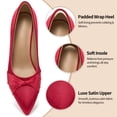 thumbnail image 4 of Ecetana Women's Chunky Heel Pumps Pointed Toe Bow Knot Heel Dress Shoes for Wedding Party Daily, 4 of 6