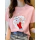 thumbnail image 3 of Camiseta con estampado navideño para mujer, ropa de tendencia bonita, Top con estampado de vacaciones, camiseta estampada para mujer, ropa para mujer, 3 of 5