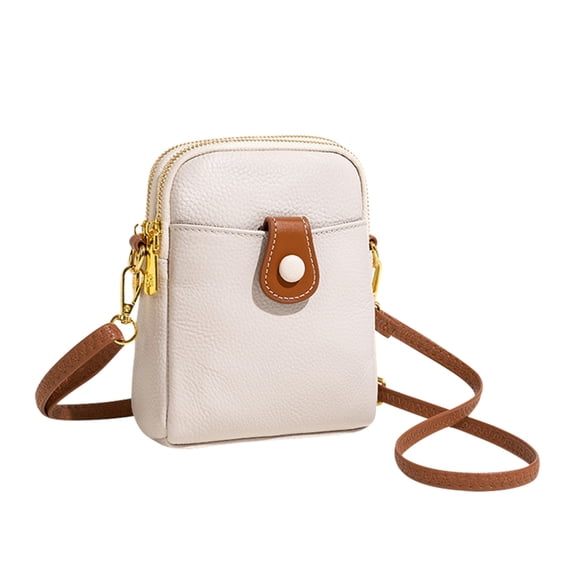 LONGshukeji Small Leather Crossbody Bag for Women - Phone Purse and Cross Body Bag