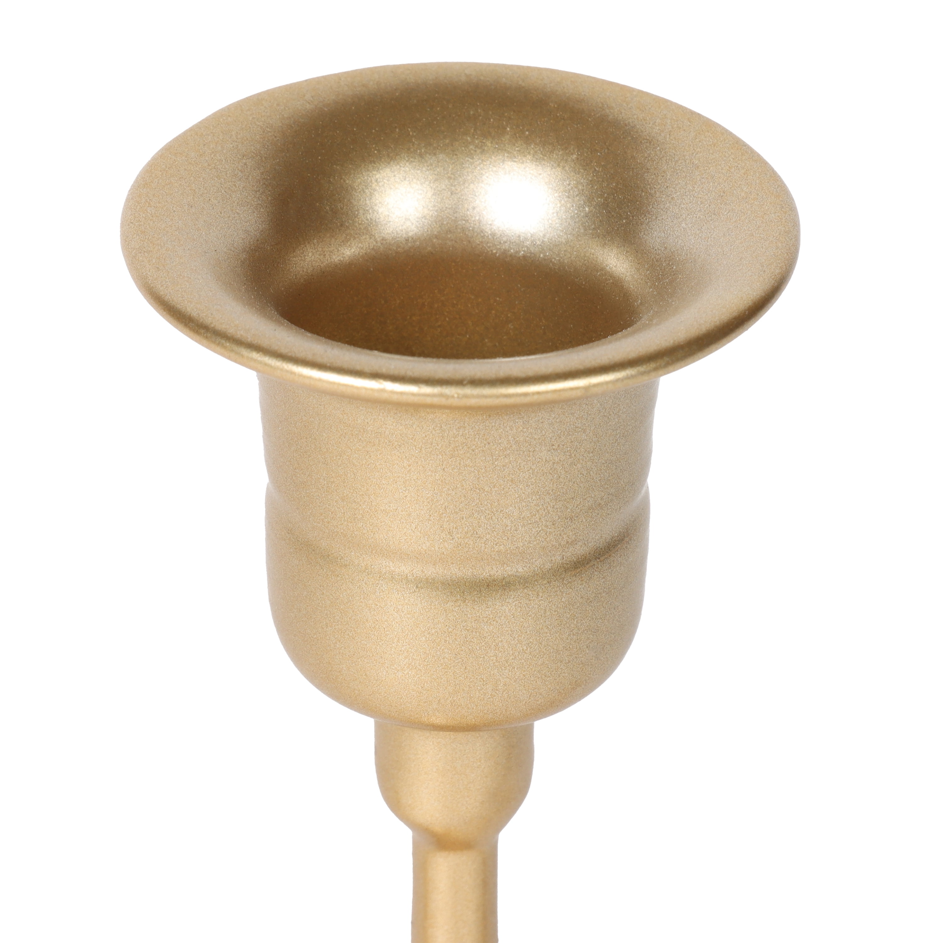 Home Decor Collection Sterling & Noble Home Gold Metal 5.91" Indoor Tabletop Taper Candleholder with Bow Accent