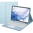 thumbnail image 1 of Funda con teclado táctil para Samsung Galaxy Tab S8/Tab S7 de 11 pulgadas (modelo SM-X700/X706/T870/T875/T878), con portalápices, teclado Bluetooth magnético desmontable, 1 of 7