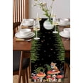 thumbnail image 4 of Mushroom Table Runner 72 Inches, Fox Botanical Leaf Green Black Butterfly Bed Runner Dresser Scarves Tabletop for Indoor Outdoor Parties/Ceremony/Banquet, 16" x 72", 4 of 8
