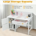 thumbnail image 5 of Infans Kids Wooden Study Desk & Chair Writing Table w/Drawer Storage Cabinet, 5 of 7
