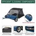 thumbnail image 4 of Tow-Behind 42″ Lawn Sweeper – Heavy-Duty 14 cu.ft. Leaf and Grass Collector with Easy Adjustable Brush and Dumping Rope for Yard, Driveway, and Sidewalk Maintenance, 4 of 7