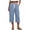 Light Blue, variant on Women's Bermuda Capris Cargo Elastic Waist Drawstring Capri Pants Casual Loose Breathable Lightweight Travel Yoga Cropped Pants with Multiple Pockets