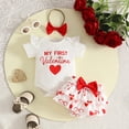 thumbnail image 2 of mgoYE Newborn Baby Girl Clothes Infant Ruffles Romper Shorts Set 3 6 9 12 18 Month Floral Summer Outfits Cute Baby Clothes Girl Size 6-9 Months, 2 of 6