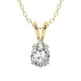 thumbnail image 2 of Lab Grown Diamond Pendant Necklace For Women | 2 Carat IGI Certified Pear Shape FG-VS | Solitaire Pendant Necklace 18K Yellow Gold | Quartze Split Bail, 2 of 7