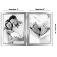 thumbnail image 3 of Americanflat 5x7 Hinge Frame with Shatter-Resistant Glass Hinged Metal Wide Beveled Molding Modern - Silver, 3 of 9