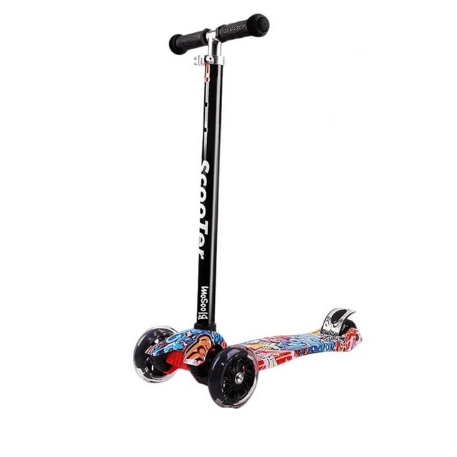 Monopatín Bloosom De Pie Scooter Desmontable 4 Ruedas Luces P/ Niños Rojo