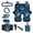 Blue Marble Stripes, variant on Yuyamidu Pink Heart Car Seat Cover Full Set with Steering Wheel Cover Seat Belt Pads Armrest Cover Handbrake Cover Set Trash Bag Auto Rear View Mirror Cover Cup Holders Fit for Most Vehicles
