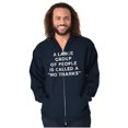 thumbnail image 4 of Funny Group of People No Thanks Joke Zip Up Hoodie Men's Women's Brisco Brands S, 4 of 6