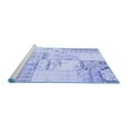 thumbnail image 2 of Ahgly Company Machine Washable Indoor Rectangle Patchwork Blue Transitional Area Rugs, 5' x 7', 2 of 4