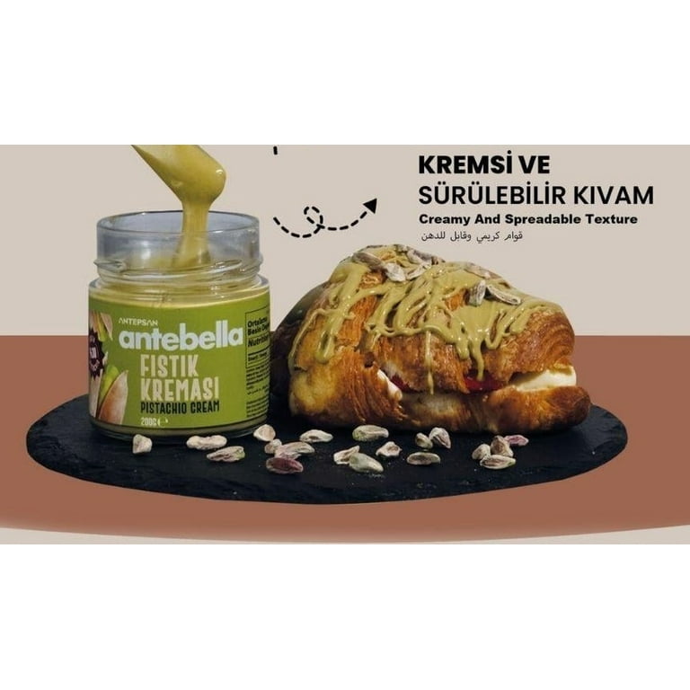 Antebella Pistachio Cream 7.05 oz for Desserts and Dubai Chocolate