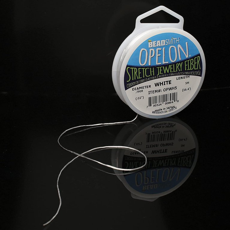 Opelon Stretch Jewelry Cord WHITE 0.7mm (5 Meters)