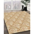 thumbnail image 3 of Ahgly Company Tapis Rond Lavable en Machine Intérieur Transitionnel Orange, 5 Pieds Rond, 3 of 7