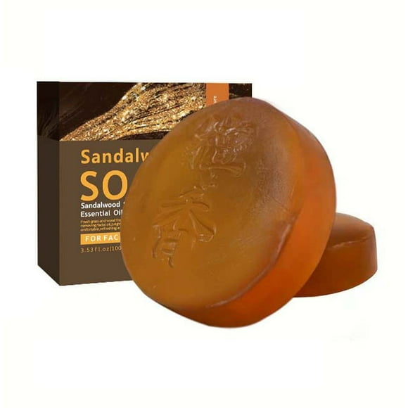 FSTDelivery Beauty & Personal Care! Sandalwood Soap Body Cleansing Moisturizing Bath And Shampoo Soap 100g, Bar Soap for Women, Birthday Christmas Gift for Women & Girlfriend