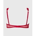 thumbnail image 5 of Mesh Demi Bra in Crimson, 5 of 5