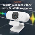 thumbnail image 2 of V15-AF 1080P Webcam with Privacy Shutter, Dual Mics, Wide Angle Lens & 360 Stand for Video Conferencing, Streaming and Online Class, 2 of 11