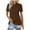 Brown, variant on Scyoekwg Womens Short Sleeve Blouses Turndown Collar Button T-Shirt Lightweight Dressy Casual Blouses Loose Solid Color Trendy Blouses (Brown,XL)