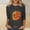 #0325-Black, variant on Women Halloween Top Loose Round Neck 3/4 Sleeve T Shirt Full Moon Bat Orange Splatter Print Daily Casual Tee Black S Gift
