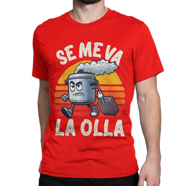 Se Me Va La Olla Frase Graciosa Humor Sarcasmo Camisetas para Hombres y Mujeres Camiseta Divertida Camiseta de Cuello Redondo Camiseta de Algodón Talla Grande