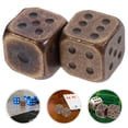thumbnail image 4 of dés en Métal Dorés pour Jeu, Légers, Compacts et Faciles à Ranger, 2 Pcs, 4 of 8