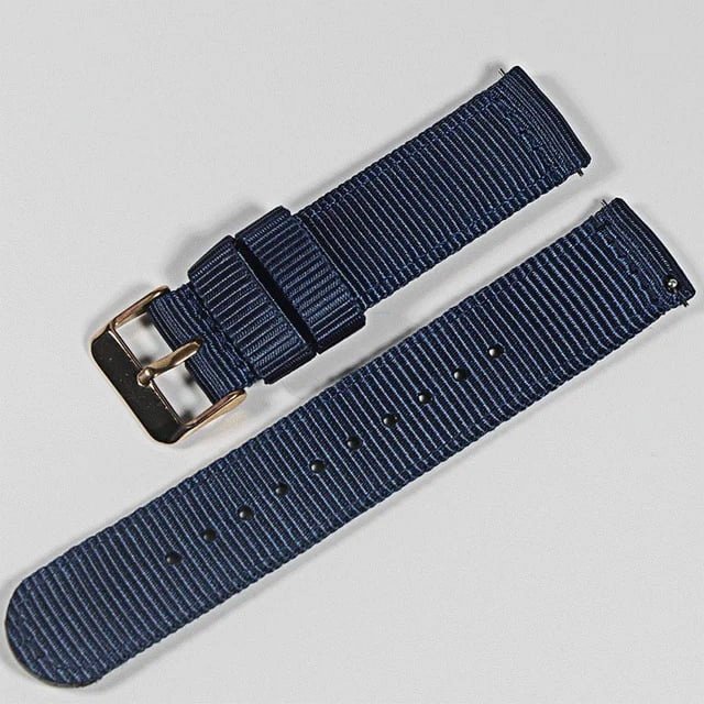 nylon Smart watch band 18mm 20mm watch band 22mm watch strap For samsung gear s3 frontier Dark blue-RG 18mm