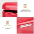 thumbnail image 2 of OULII 1Pack Iron Bread Box Red For Kitchen Countertop With Airtightness And Moisture Protection, 2 of 7