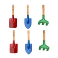 thumbnail image 1 of BRIGHTFUFU 2 set/6 PCS Herramienta de jardín infantil de jardín de hierro Herramientas manuales de color estampado con mango de madera para niños niña niña, 1 of 1
