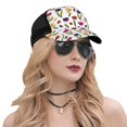 thumbnail image 5 of Lsque Tulips Flowers Printed Trucker Hat - Baseball Cap for Men Women - Breathable Mesh Side, Adjustable Fit - for Casual Wear, 5 of 7