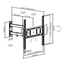 Full-Motion TV Wall Mount (Single Stud Install): 32"-55" Screens