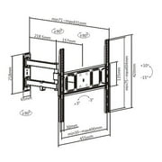 Full-Motion TV Wall Mount (Single Stud Install): 32"-55" Screens