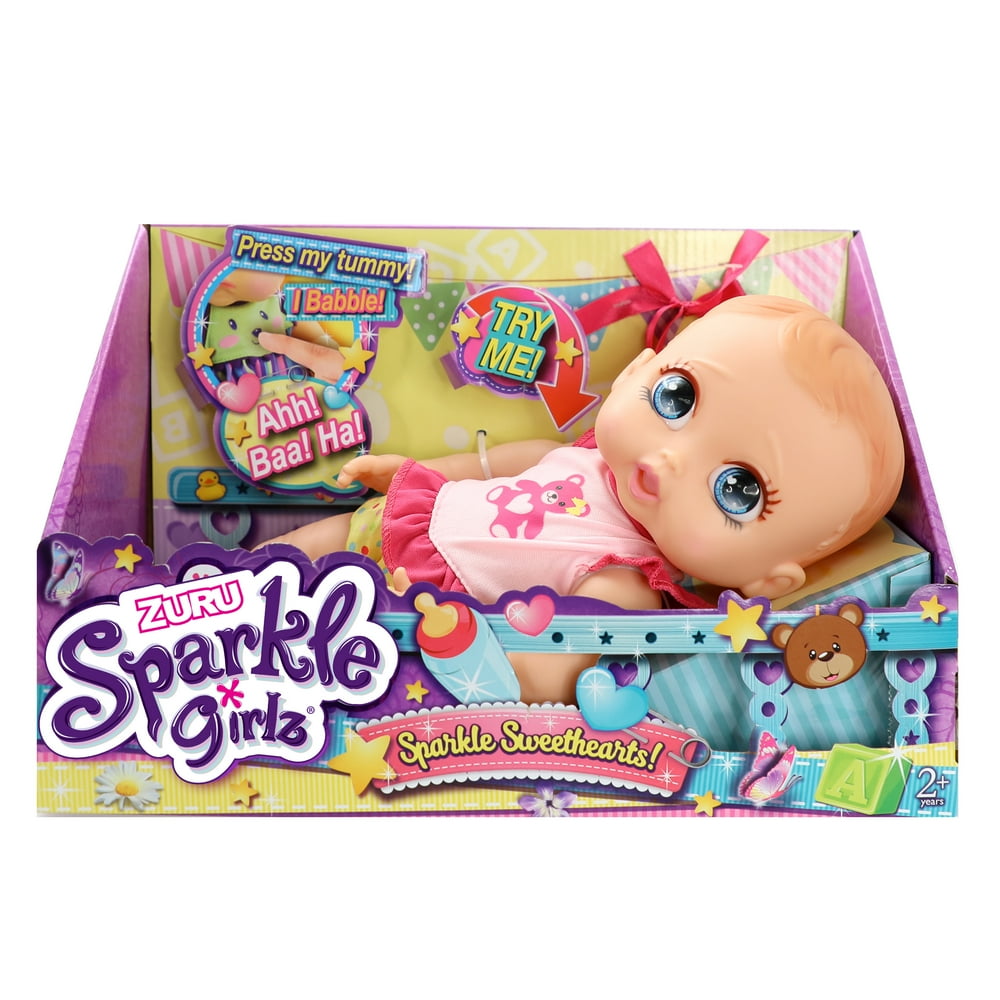 Sparkle Girlz 12" Sparkle Sweethearts Baby Doll with Sounds by ZURU