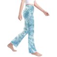 thumbnail image 6 of OGLCCG Girls' Flare Leggings Fashion Printed High Waisted Straight Leg Yoga Bootcut Pants Lightweight Full Length Bell Bottoms Athletic Leggings, 6 of 6