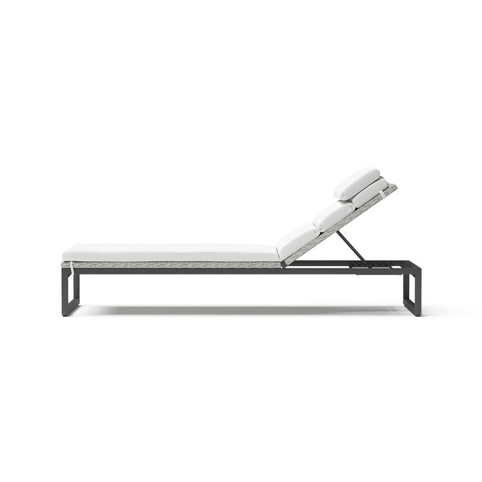 RST Brands Milo Chaise Lounges w/ Cushions in White/Gray (Set of 2) - image 5 of 6