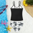 thumbnail image 7 of gcong Girls Two Piece Tankini Swimsuit Set Floral Print Ruching Adjustable Bikini Top with Skirt Comfortable Bathing Suit for Juniors Black 8-9 Years, 7 of 7