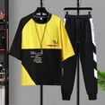 thumbnail image 5 of Camiseta de hombre de alta calidad, conjuntos de pantalones superiores, ropa informal para hombre, oferta básica, venta al por mayor, pantalones gráficos de estilo coreano, 5xl de algodón, 5 of 5