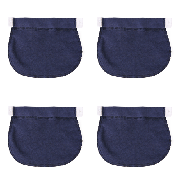 Pantalones Botón extendido Maternidad Embarazo Cinturón elástico ajustable Azul