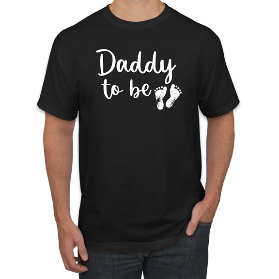 Wild Bobby, Daddy to Be Pregnancy Reveal Gift Parents to Be, Pop Culture, Men Graphic Tee, Black, Small