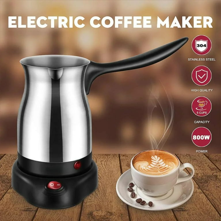 800W Portable Coffee Maker Turkish Greek Coffee Machine Stainless Steel Separated Office Espresso Tea Moka Pot Walmart