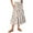 Beige, variant on WTOBBY Summer Floral Pleated Maxi Skirt Women's Drawstring High Waist Long Skirt Lightweight Beach Vacation Skirt Tiered Flowy Boho Skirt with Elastic Waist ,Beige L