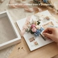 thumbnail image 2 of 11x14 Shadow Box Frame | Soft Linen & Push Pins Included  Polystyrene Glass Memory Display Case For Flowers Tickets Cherished 3d Items White, 2 of 6