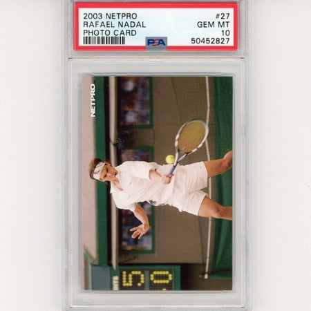

Graded 2003 Netpro Rafael Nadal #27 Photo Card Rookie RC Tennis Card PSA 10 Gem Mint