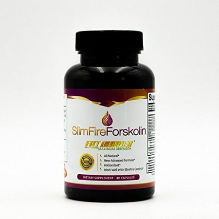 Slim Fire Forskolin- Maximum Strength Fat Burner- 100% Natural, Pure, Potent Ingredients(Best Coleus Forskohlii on the Market) - Safe Weight Loss Supplement for Women & Men- 30