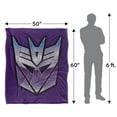 thumbnail image 5 of Transformers Decepticon Shine Silky Touch Super Soft Throw Blanket 50' x 60', 5 of 6