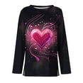 thumbnail image 4 of Inglocry Valentine Shirts for Women 2026 Long Sleeve Crew Neck Holiday Heart Print Tops Tunic Loose Fit Blouses Hot Pink#1 XL, 4 of 6