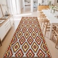 thumbnail image 3 of Hallway Runner Rug 2'x6', Boho Kitchen Runner Rugs Non-Slip Carpet Mats, Abstract Geometric Ethnic Bohemia Textured Bedside Rugs Runners Washable Floor Carpet for Bathroom Laundry Room, 3 of 8