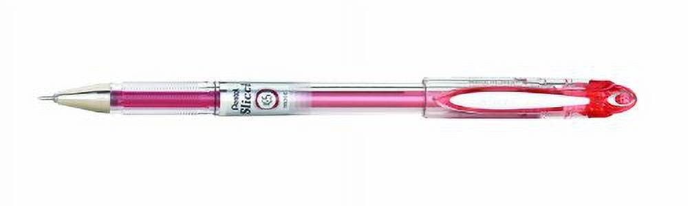 Pentel Arts Slicci 0.25 mm Extra Fine Gel Pen, Red Ink, Box of 12 (BG202-B)