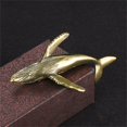 thumbnail image 4 of Vintage Brass Whale Statue Miniature Antique Ornament for Artistic Homes Display, 4 of 7